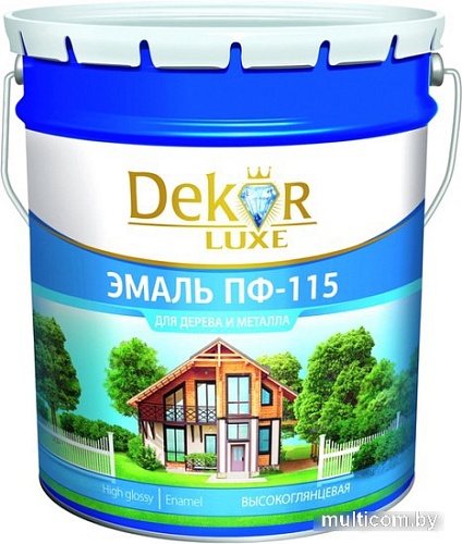 Эмаль Dekor ПФ-115 20 кг (вишневый)