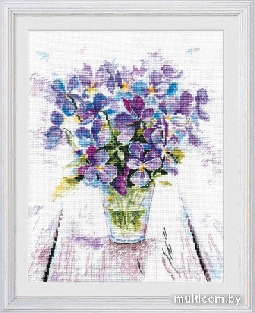 Набор для вышивания Овен Голубые виолы 1006