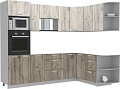 Готовая кухня Интерлиния Мила Лайт 1.68x2.6 правая без столешницы (дуб белый/дуб серый)