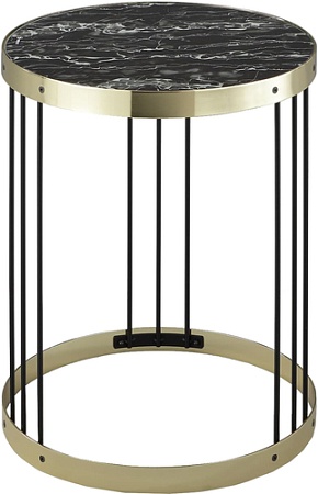 Журнальный столик Sheffilton SHT-CT15 191690 (темный мрамор/латунь/черный)
