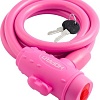 Тросовый велосипедный замок Нора-М №33 (ф8x1000мм, розовый)