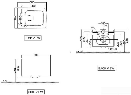 Унитаз Jaquar KUS-BLM-35953BIUFSM