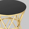 Журнальный столик Stool Group Вива 50x50 EET-080-TG (стекло черное/сталь золото)
