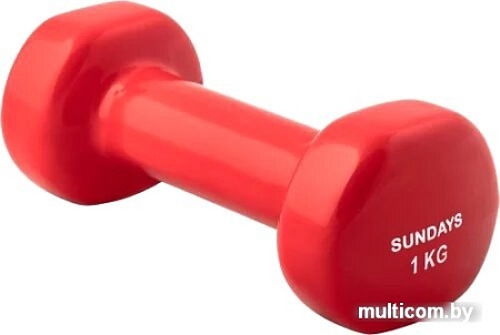 Гантели Sundays IR92005 1 кг (красный)