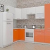 Угловая кухня ВерсоМебель ЭкоЛайт-6 1.2x2.7 правая (белый/яркий оранжевый)