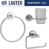 Набор аксессуаров для ванной Lauter 21TS20115 + 21TS2017 + 21TS20111 (Chrome, 3 предмета)