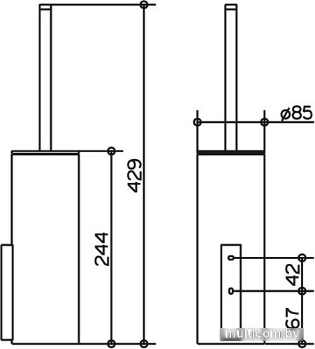 Чаша для ершика Keuco Edition 400 11564009000 (матовое стекло/хром)