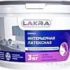 Лакра Латексная интерьерная влагостойкая матовая 3 кг (белоснежный)