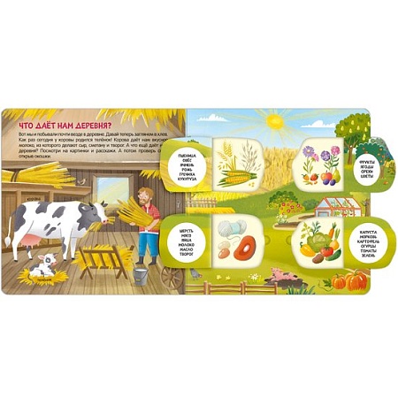 Мозаика-Синтез. Книжки с окошками. В деревне МС12330