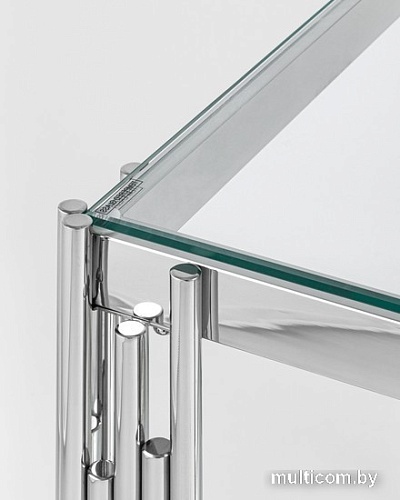 Журнальный столик Stool Group Гэтсби 55x55 EET-027 (прозрачное стекло/сталь серебристый)