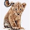 Картина по номерам Рыжий кот Пугливый львенок Х-4030