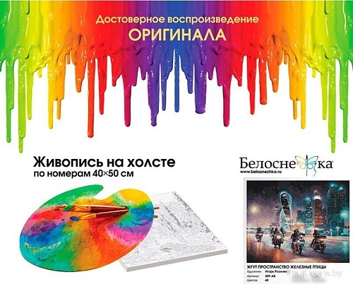 Картина по номерам Белоснежка Жгут пространство железные птицы 309-AB