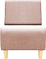 Интерьерное кресло Brioli Руди Д (рогожка, J11 розовый/светлые ножки)