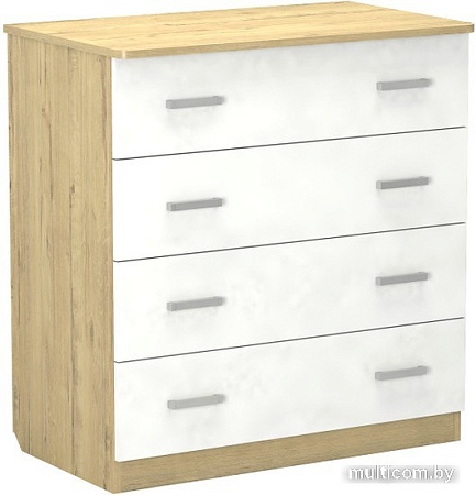 Комод Премиум Лего 84 (дуб бунратти/белый)