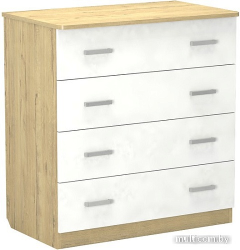Комод Премиум Лего 84 (дуб бунратти/белый)