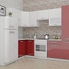 Угловая кухня ВерсоМебель ЭкоЛайт-5 1.2x2.6 правая (белый/рубиново-красный)