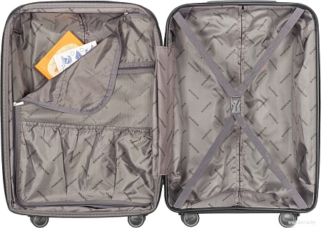 Чемодан-спиннер Mironpan 11197-2 (L, пыльно-розовый)