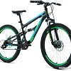 Велосипед Forward Raptor 24 2.0 disc 2021 (черный/голубой)
