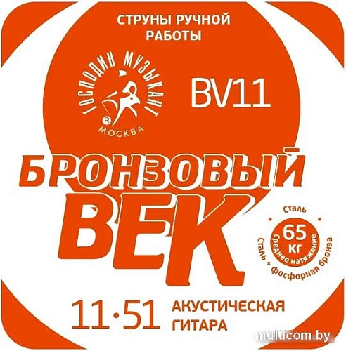 Струны для гитары Господин Музыкант BV11
