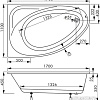 Ванна VagnerPlast Hapi 170x110 (правая)