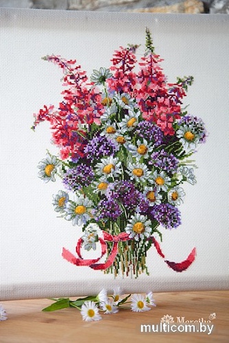 Набор для вышивания Merejka Полевой букет с иван-чаем K-95