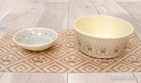 Миска TarHong Medallion Paw PDR5067PBMC (бежевый с лапками)