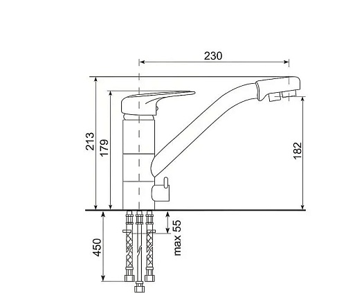Смеситель Ulgran Quartz UQ-010-02 (лен)