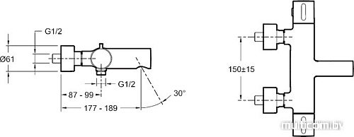 Смеситель Jacob Delafon Cuff E78520-CP