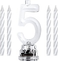 Набор свечей для торта Золотая сказка Цифра-подсвечник 5 591428