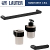 Набор аксессуаров для ванной Lauter 21TS3019 + 21TS3021 + 21TS3013 + 21TS3006 (Matt Black, 4 предмета)