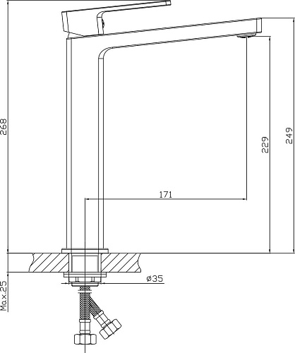 Умывальник Lauter 21570 + Cascade 21СК0655C