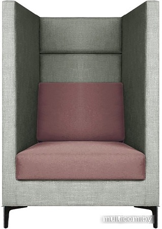 Интерьерное кресло Brioli Дирк (рогожка, J20 серый/J11 розовый)