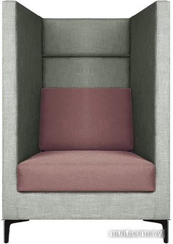 Интерьерное кресло Brioli Дирк (рогожка, J20 серый/J11 розовый)