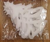 Подвеска Серпантин Нарядные елочки 18х14 см 5 шт (белый) 185-0565