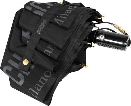 Зонт Moschino 8021-OCA New Metal Logo Black