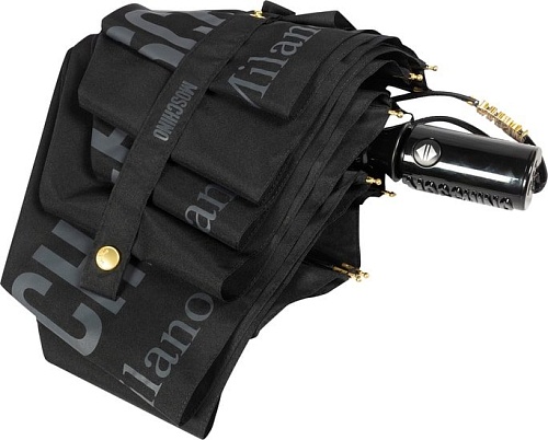 Зонт Moschino 8021-OCA New Metal Logo Black