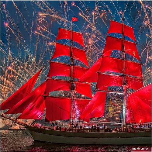 Алмазная мозаика Sima-Land Алые паруса 5525031