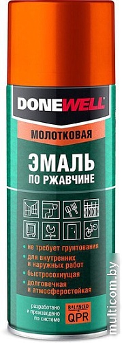 Эмаль Donewell Молотковая по ржавчине 0.52 л (бронза)