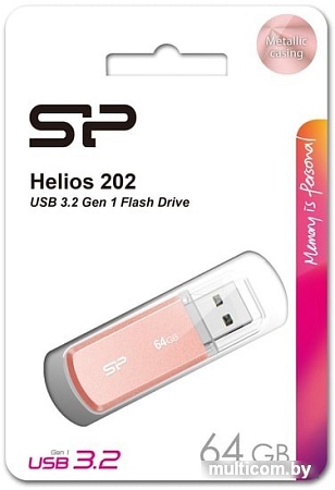 USB Flash Silicon-Power Helios 202 64GB (розовый)