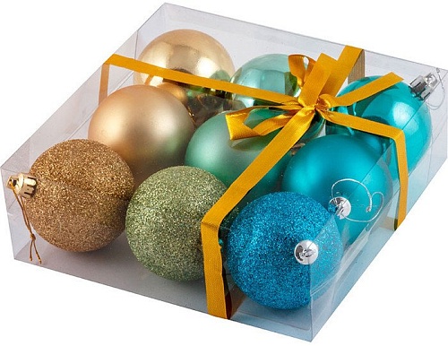 Елочные игрушки Волшебная страна Ментол 9 шт