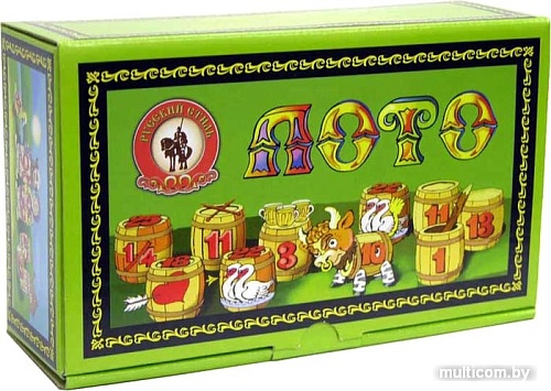 Настольная игра Русский стиль Лото деревянное