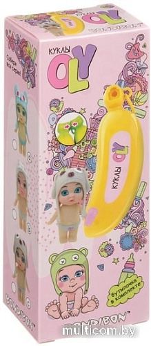 Кукла Bondibon OLY в банане в шапочке-ушанке ВВ3845