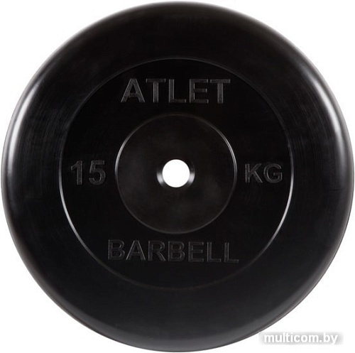 Диск MB Barbell Атлет 31 мм (1x15 кг)