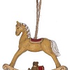 Елочная игрушка Gisela Graham Toy Box Лошадка-качалка 15611_1 (золото)