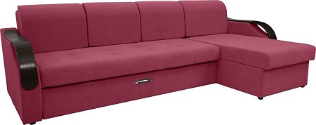 Сириус Лидер-6 с оттоманкой НПБ 300x165 (Eva 16 велюр темно-красный)