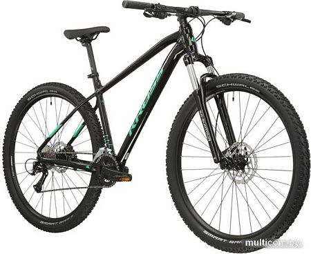 Велосипед Kross Level 1.0 29 XL/20" 2024 (черный/зеленый)
