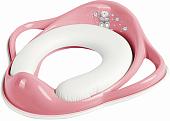 Детская накладка на унитаз Maltex Мишка 6167 (темно-розовый/белый)