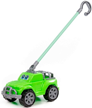 Игрушка-каталка Полесье Дени с ручкой 01911 (зеленый)