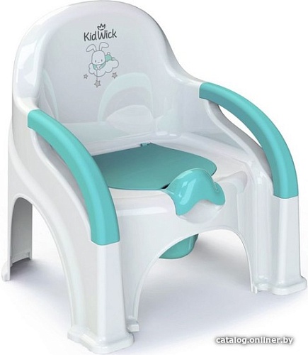 Детский горшок Kidwick Премьер KW110102 (белый/бирюзовый)