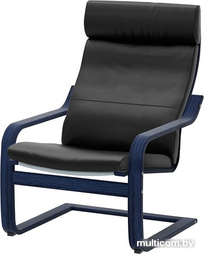 Стул-кресло Ikea Поэнг (коричневый/смидиг черный) 792.515.90